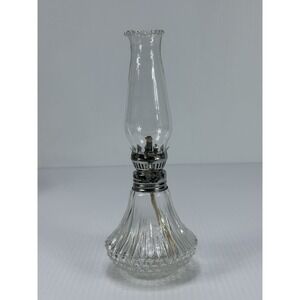 Vintage Lamplight Farms MIni  Oil Lamp CLEAR Shade 9" Tall